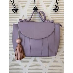 Elegant Lilac Women's Backpack with Tassel